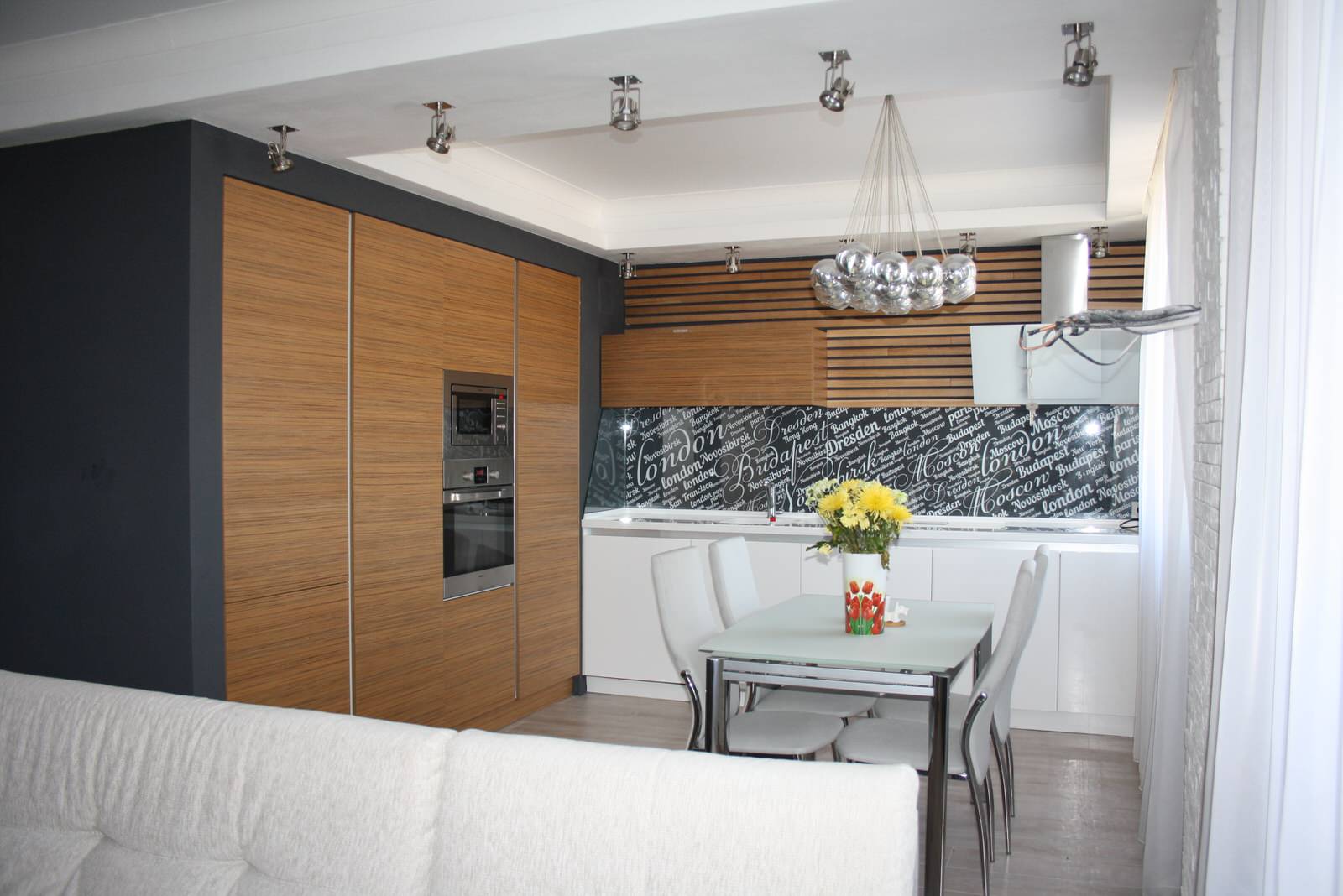 Интерьер кухни гостиной жк Европейский