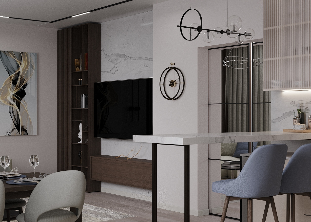 Кухня-гостинная