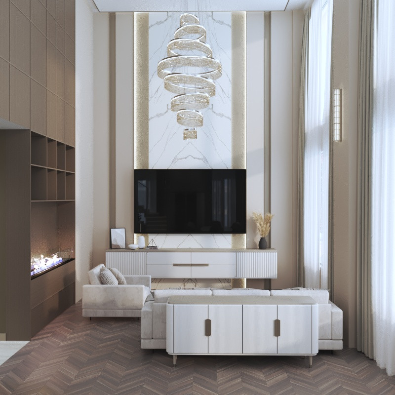 Современная квартира в 2 уровня