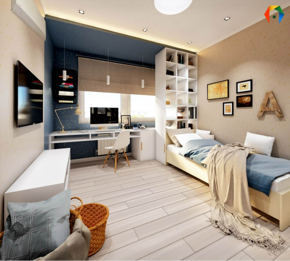 Сколковская. Дизайн-проект 3-комнатной квартиры, с коллажами и визуализацией в О