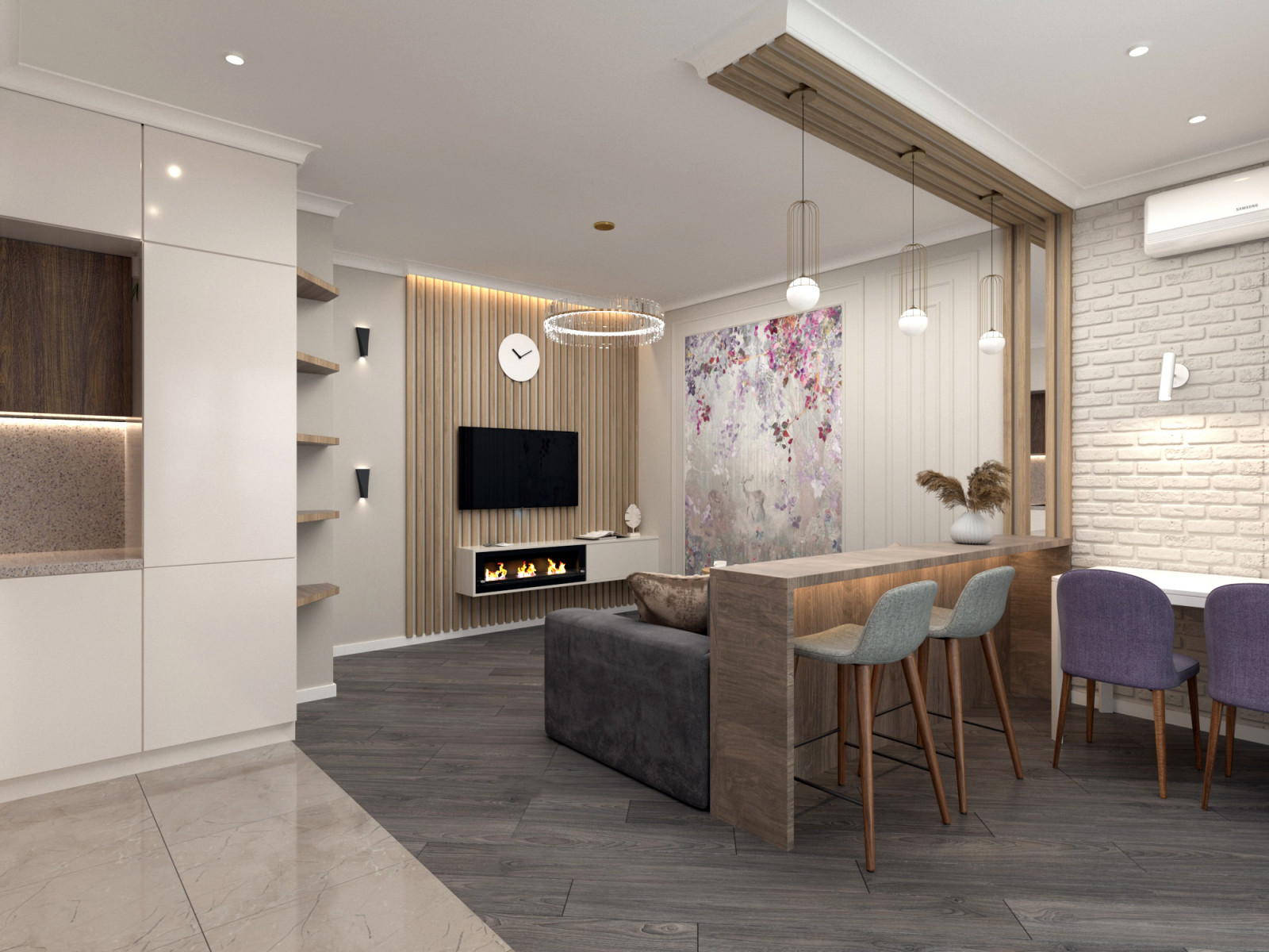 Обложка проекта: Кухня-гостиная (пос.Северный)