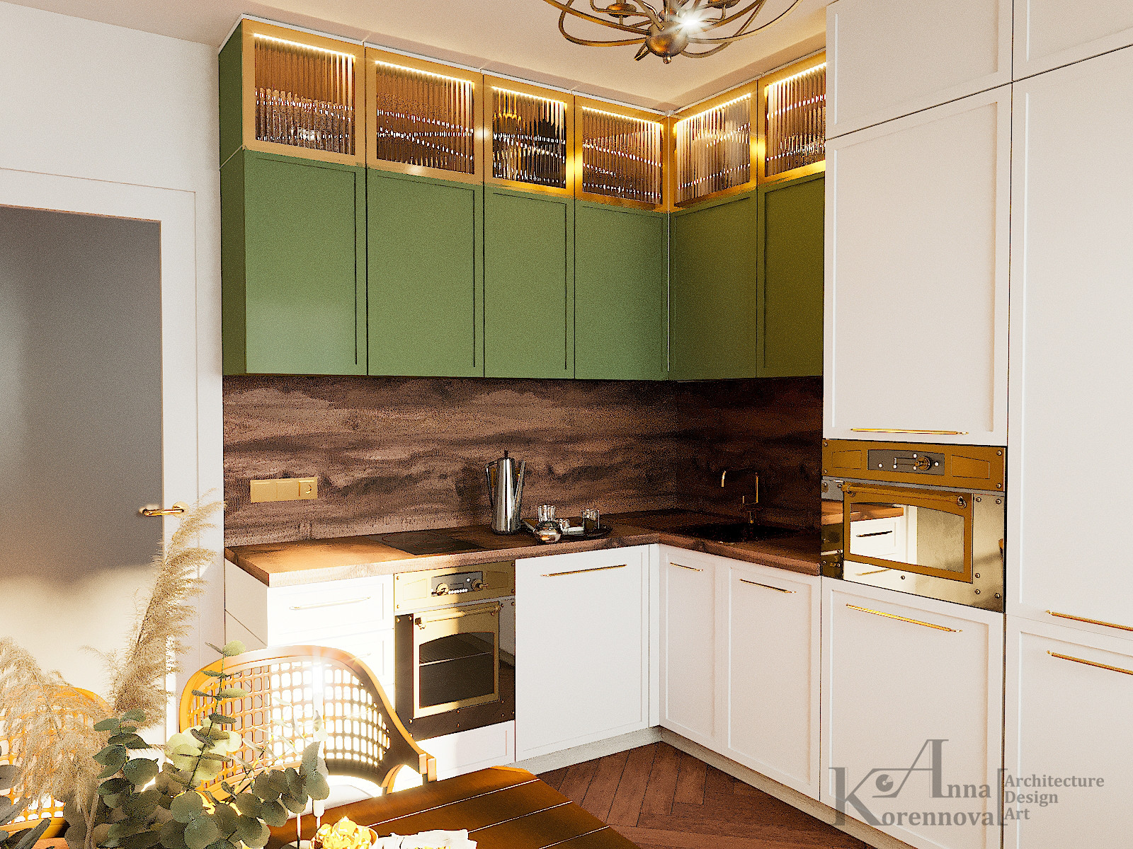 Обложка проекта: Дизайн кухни в однокомнатной кварите