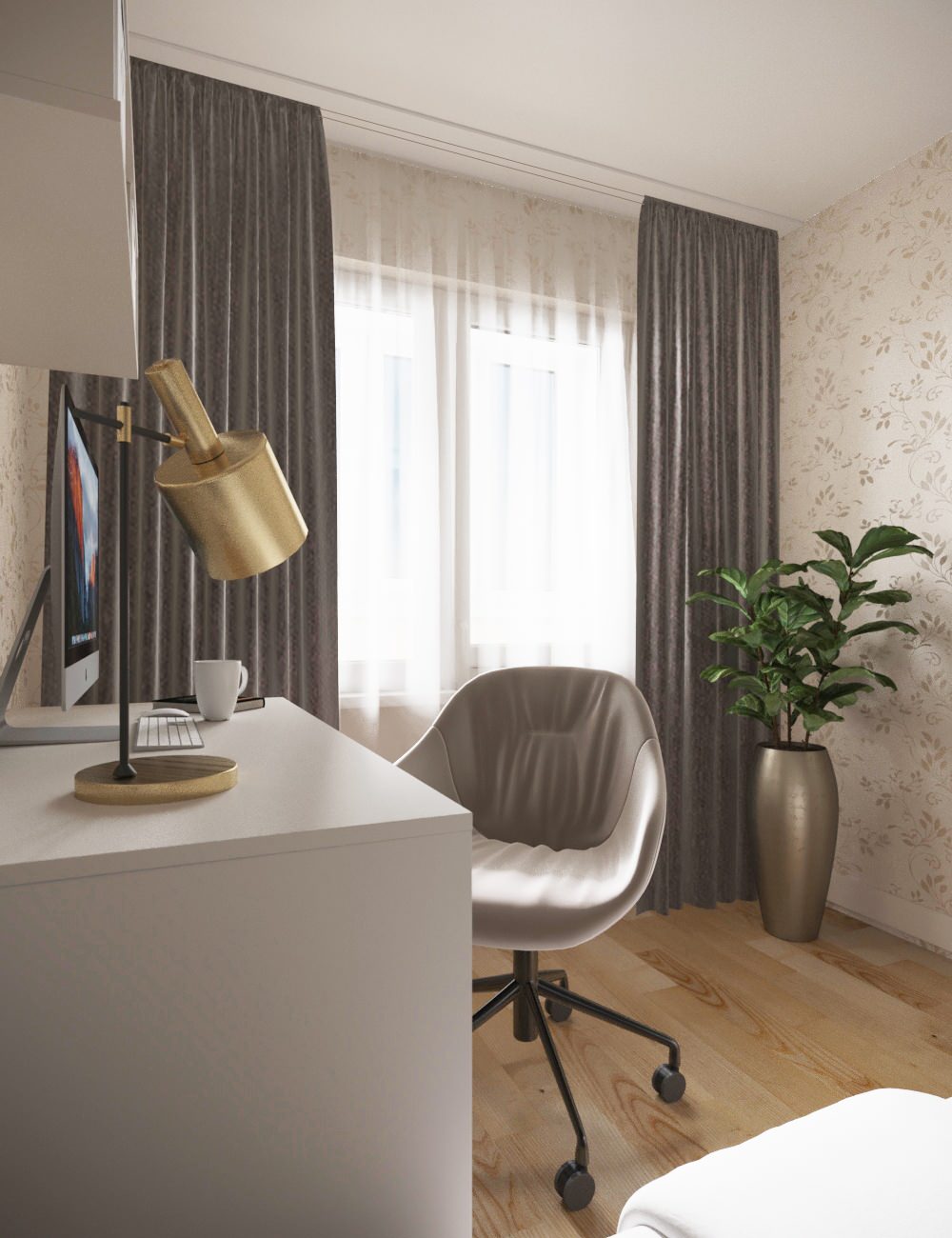 Обложка проекта: Спальня в светлых тонах