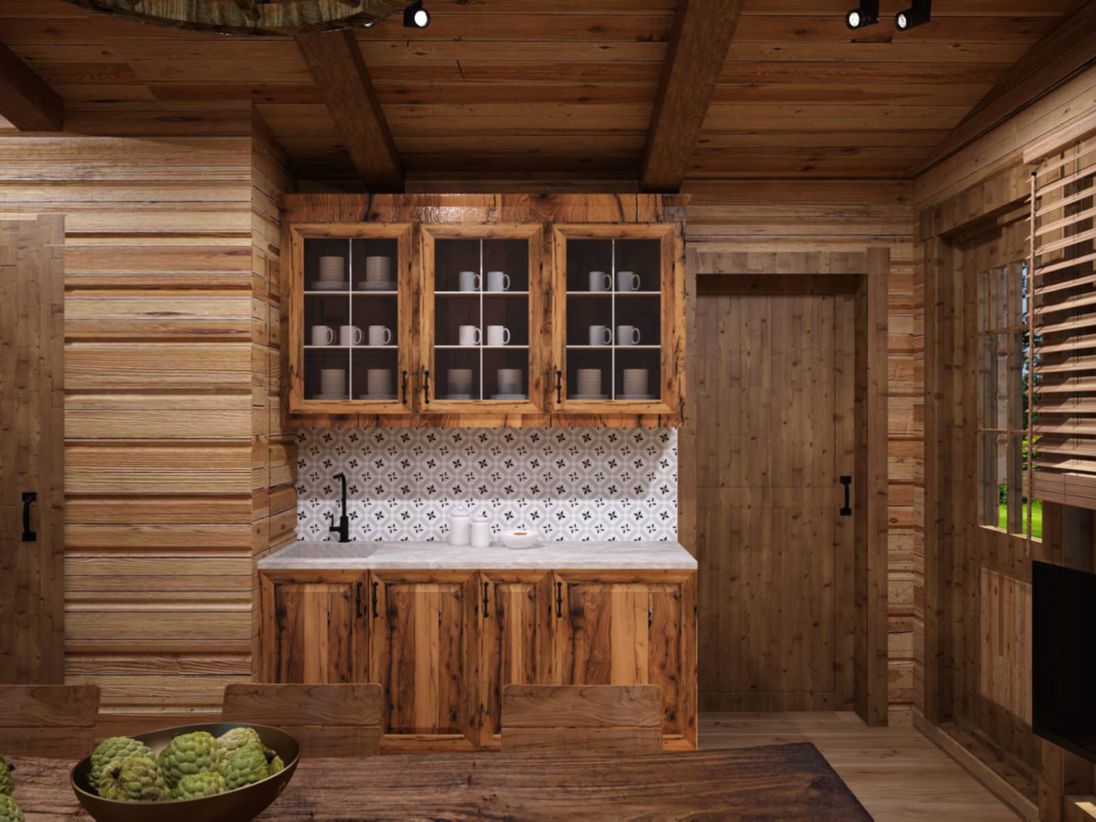 Баня в стиле Шале