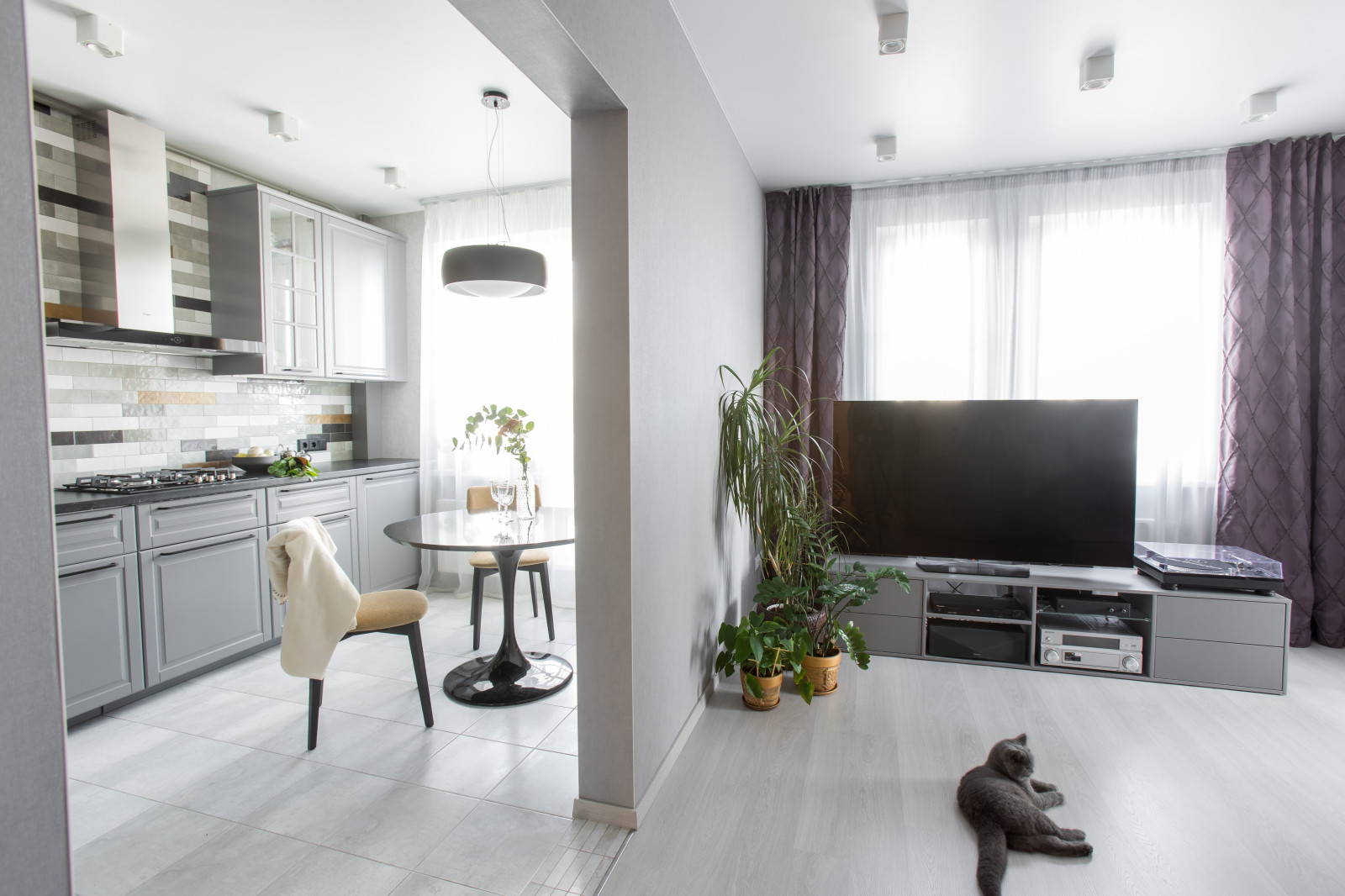 Квартира в серых тонах ЖК Александровский