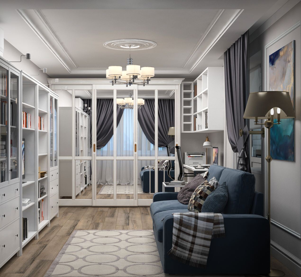 Дизайн проект гостиной в г. Жуковский