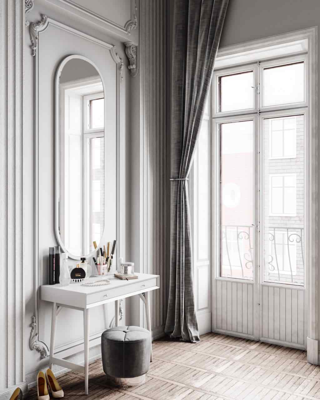 One bedroom apartment 65 m² in eclectic style