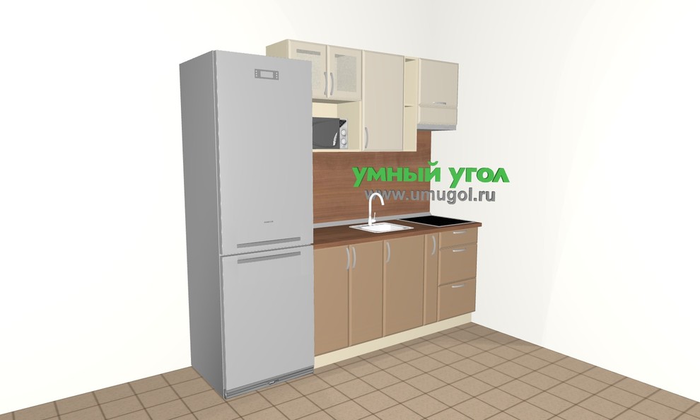 Обложка проекта: Маленькая прямая кухня для тех, кто мало готовит