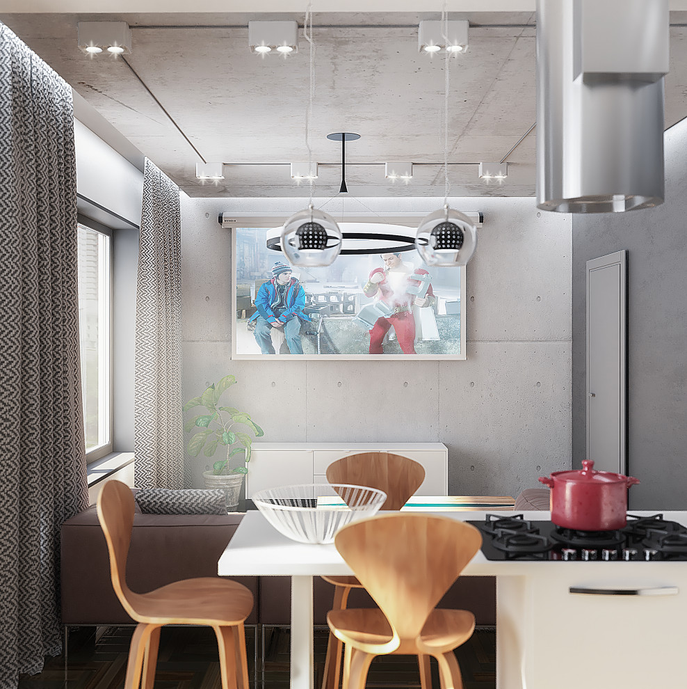 Идея гостиной в темном стиле