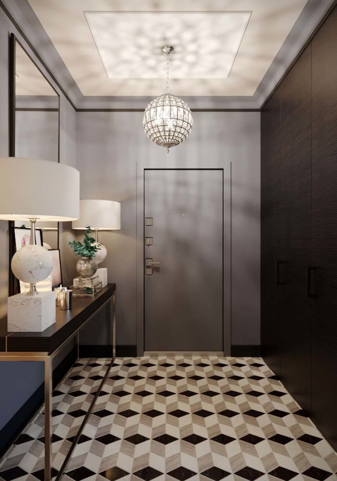 Модный интерьер двухкомнатной квартиры в духе современной Европы 75 метров