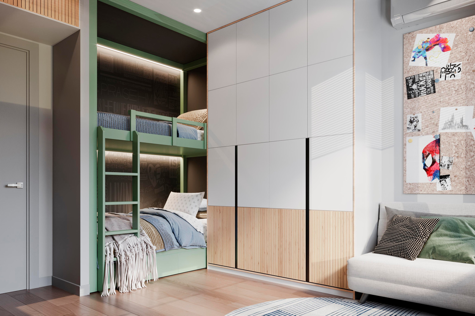 Дизайн и ремонт квартиры в ЖК «Level Амурская» — Сложный серый