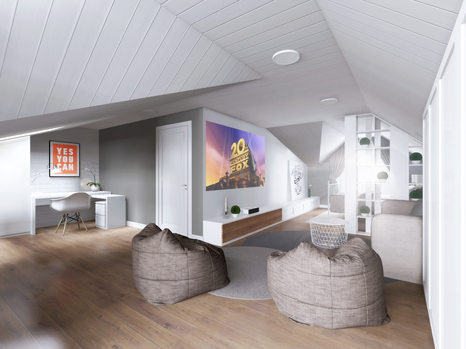 Детская на мансарде