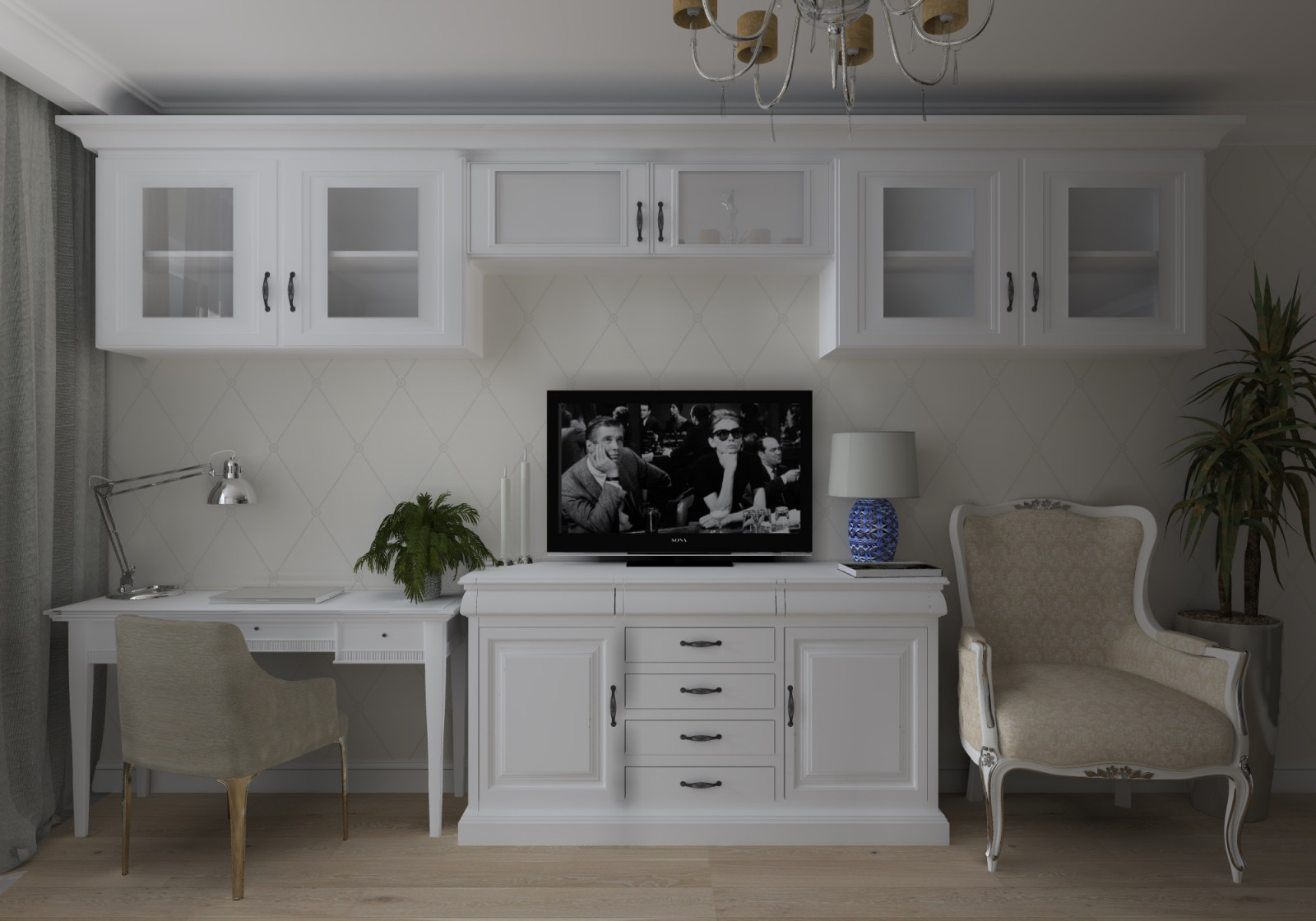 Квартира 38м2 в легком классическом стиле