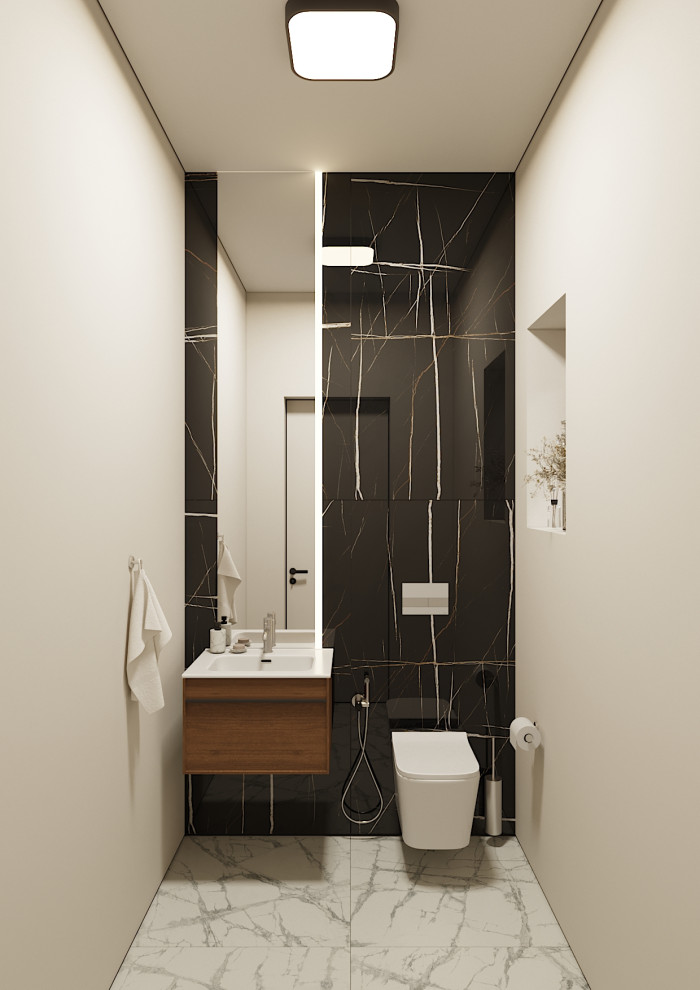 Дом с мансардой в современном стиле