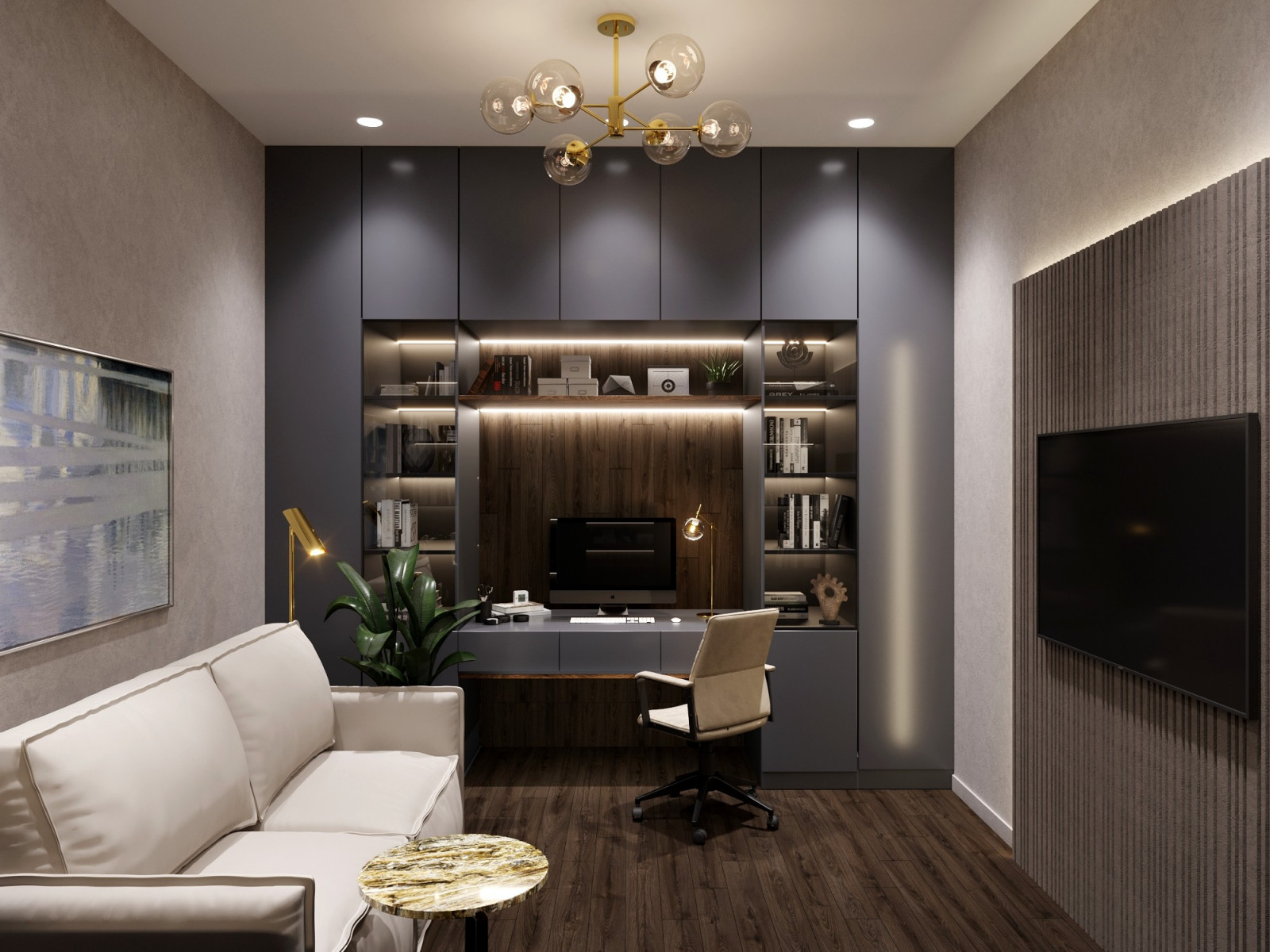 Квартира в серых тонах