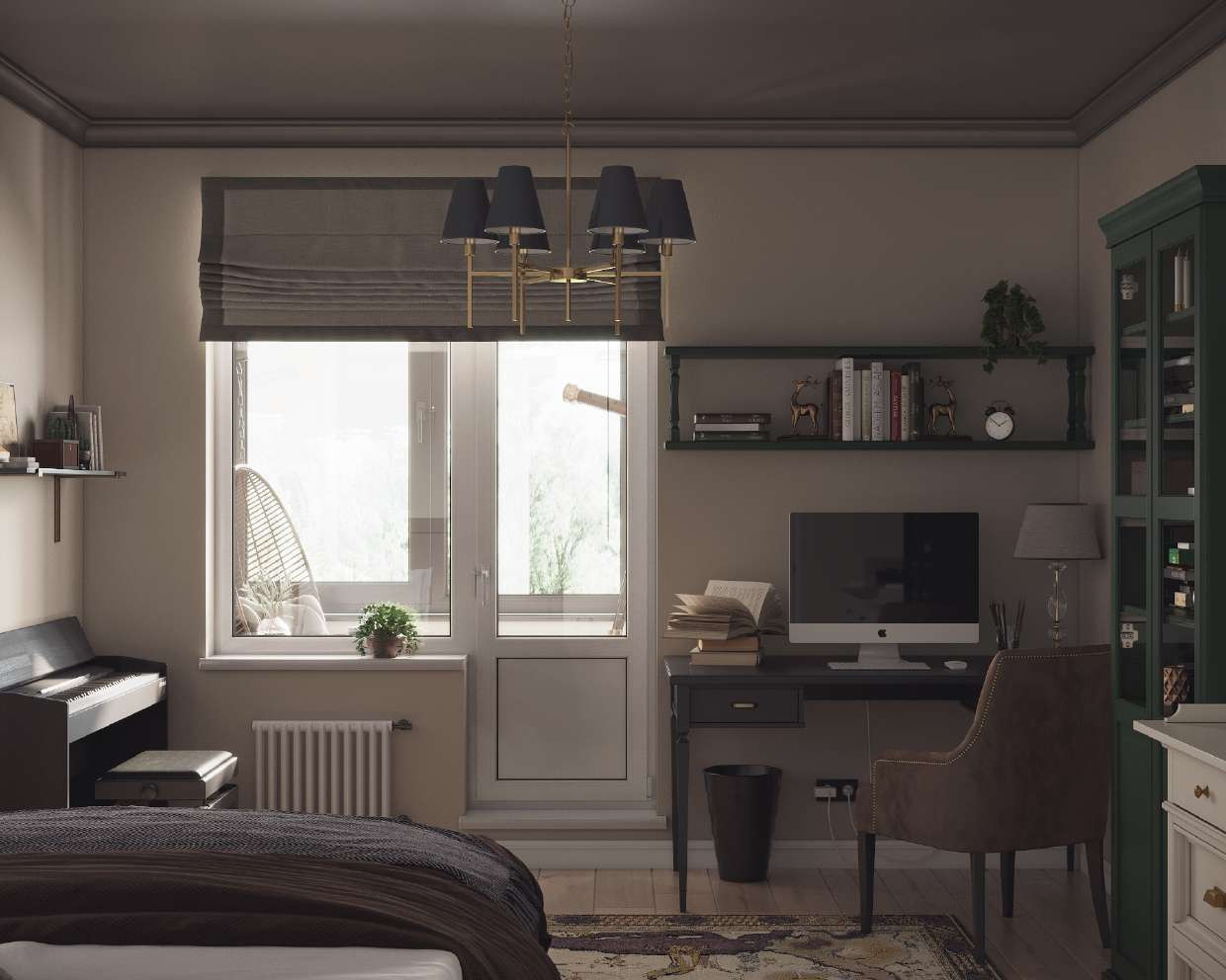 интерьер в стиле неоклассика с элементами минимализма.