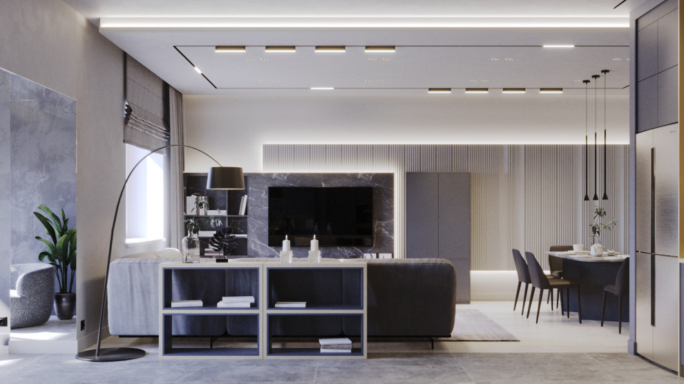 Кухня-гостиная квартиры в Петропавловске.