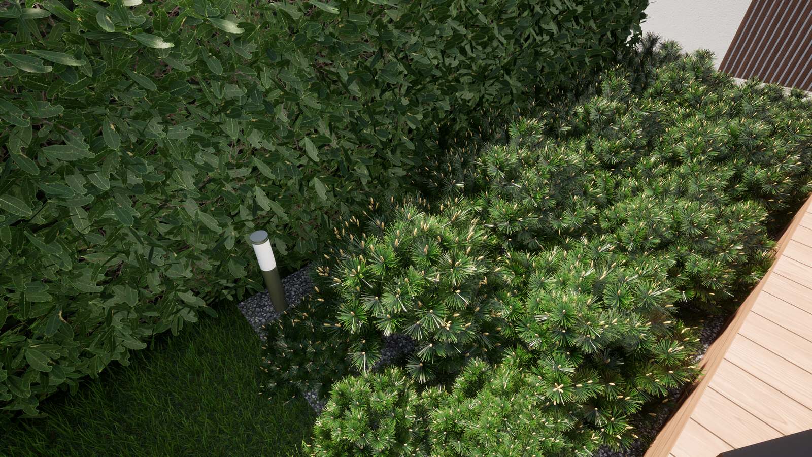 Коттедж ЖСК Горелый Хутор, Ландшафтный дизайн участка 6 соток