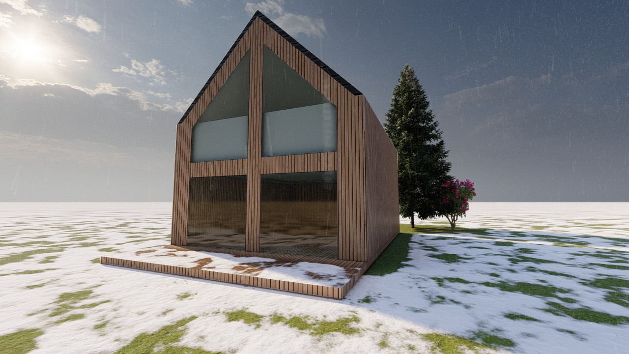 Обложка проекта: Барн около реки