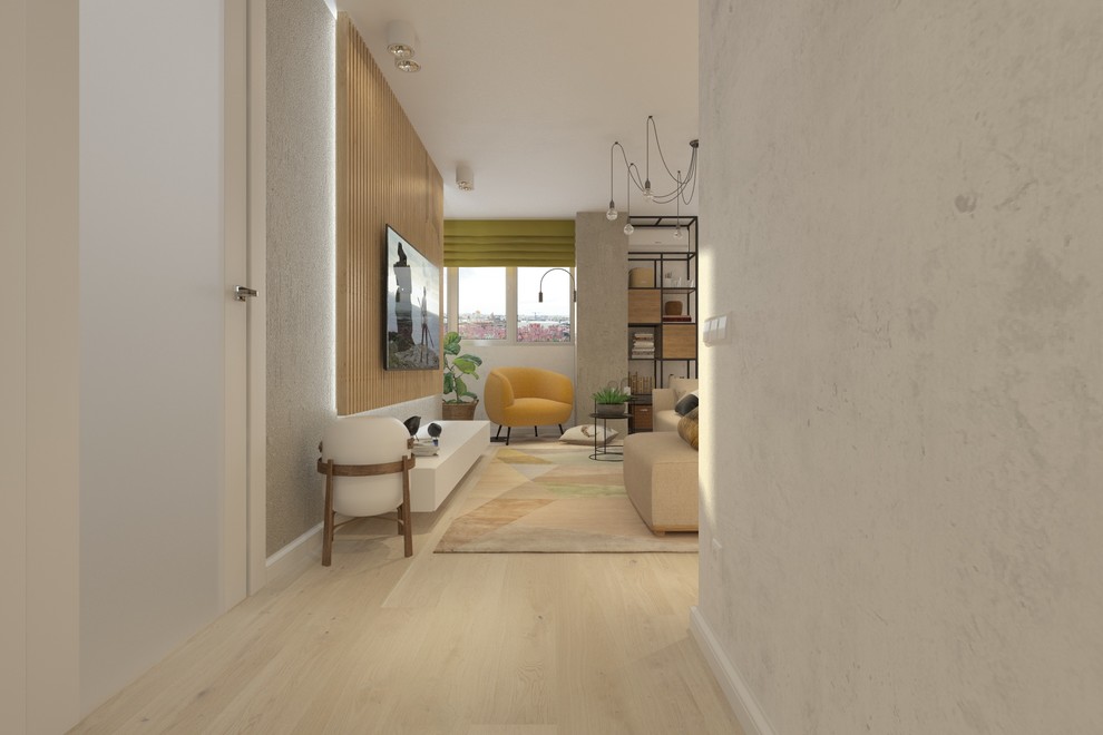 Обложка проекта: Гостиная-студия для современной молодой семьи