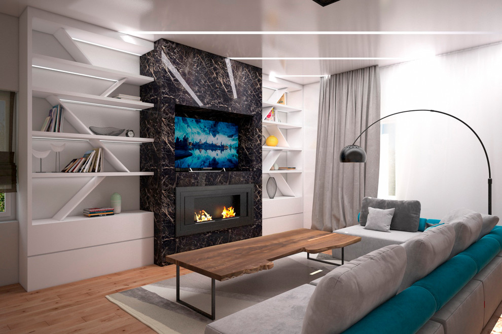 Дизайн гостиной в частном доме