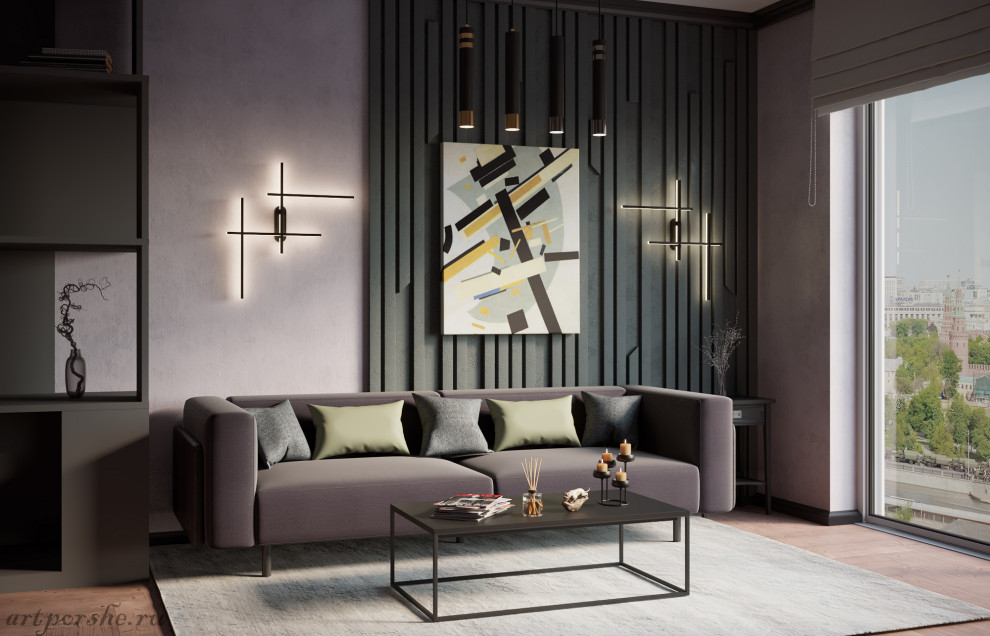 Обложка проекта: Гостиная в стиле современный минимализм