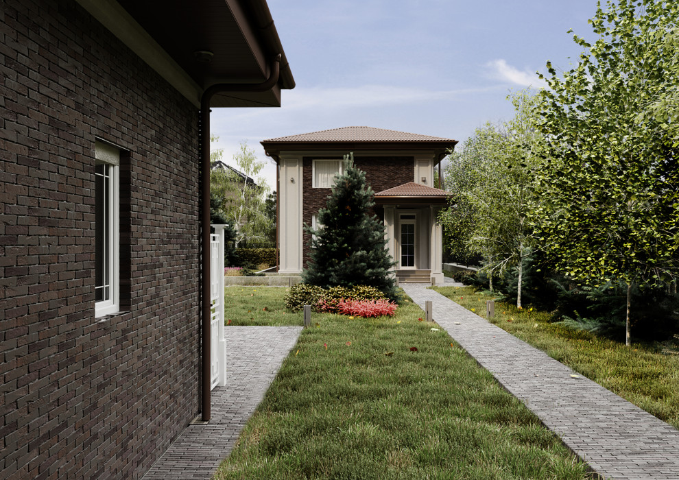 Проект реконструкции фасада гостевого дома в коттеджном поселке Миллениум Парк