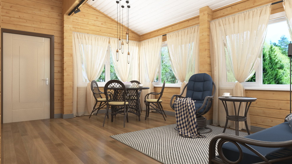 Проект интерьера деревянного дома в Новосибирске