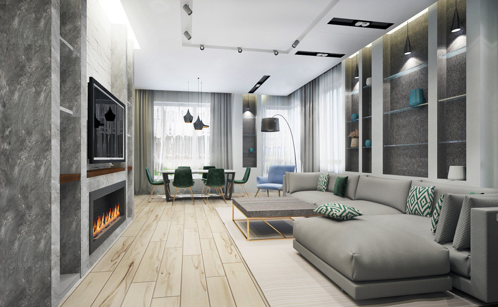 Квартира с камином в ЖК Новая Скандинавия
