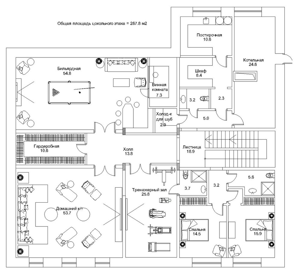 Коттедж 706 м2 в яхт-клубе
