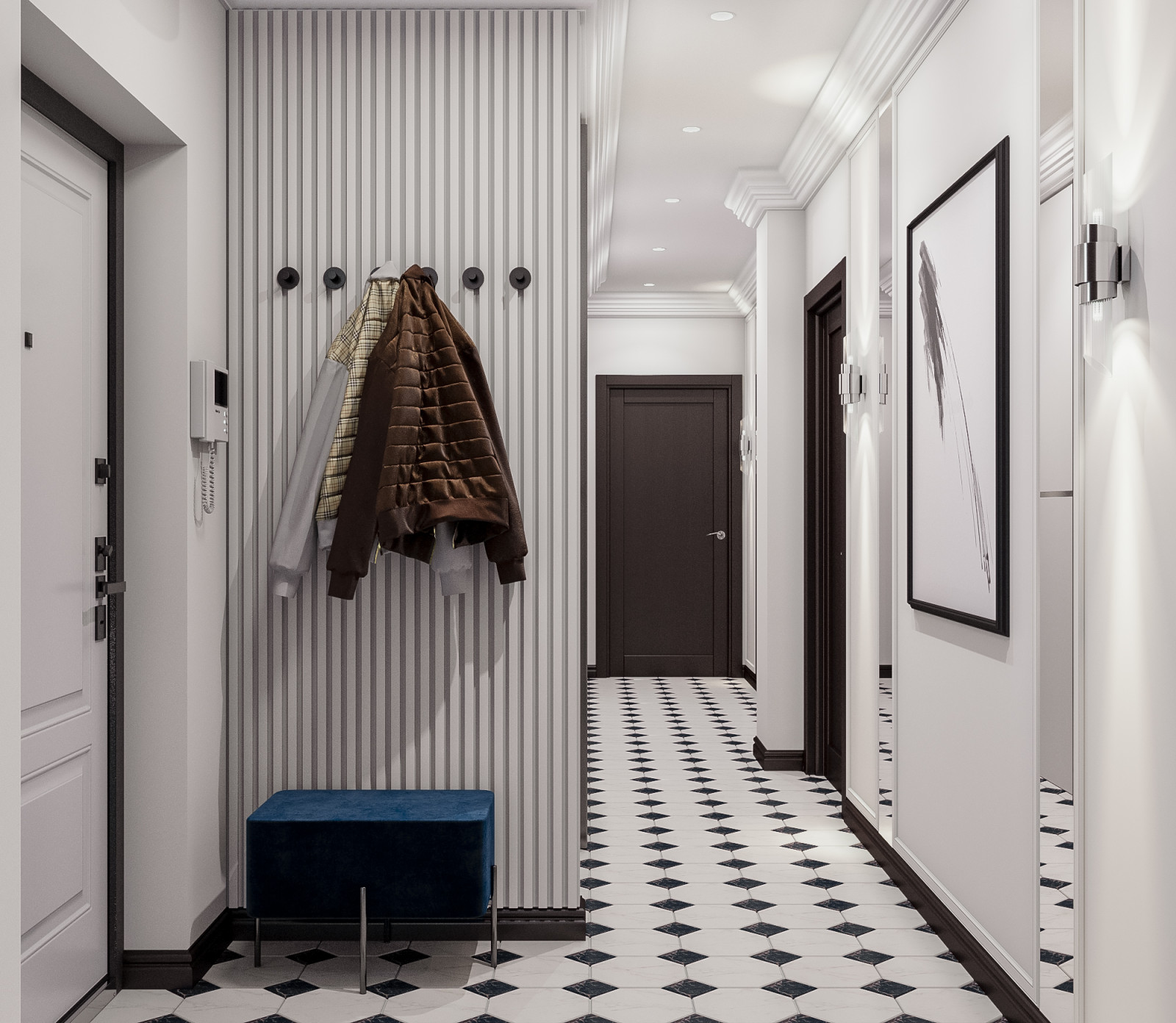 Современная квартира с элементами неоклассики