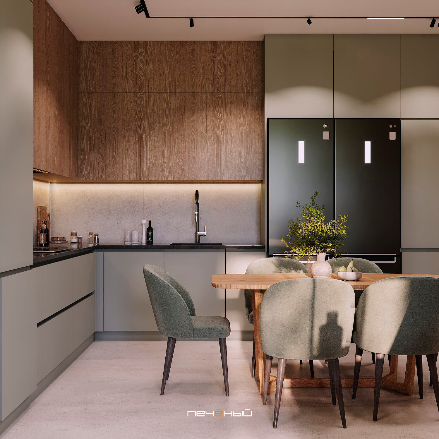 2024 Дизайн 4-комн. квартиры 89 м² в современном стиле, Москва, ЖК Holland Park