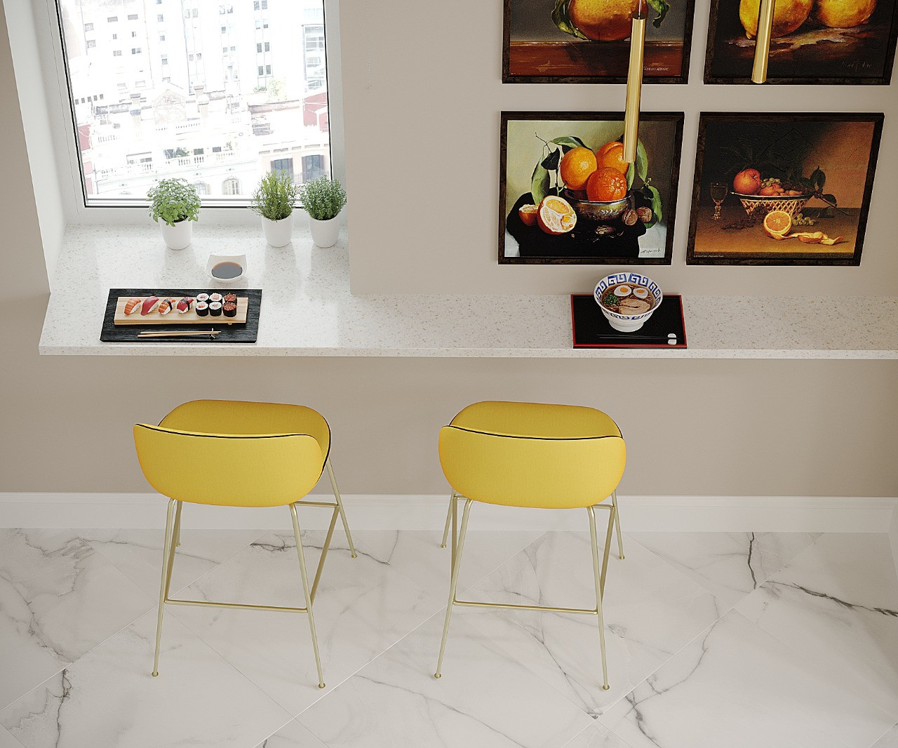 Обложка проекта: «Yellow interior design”