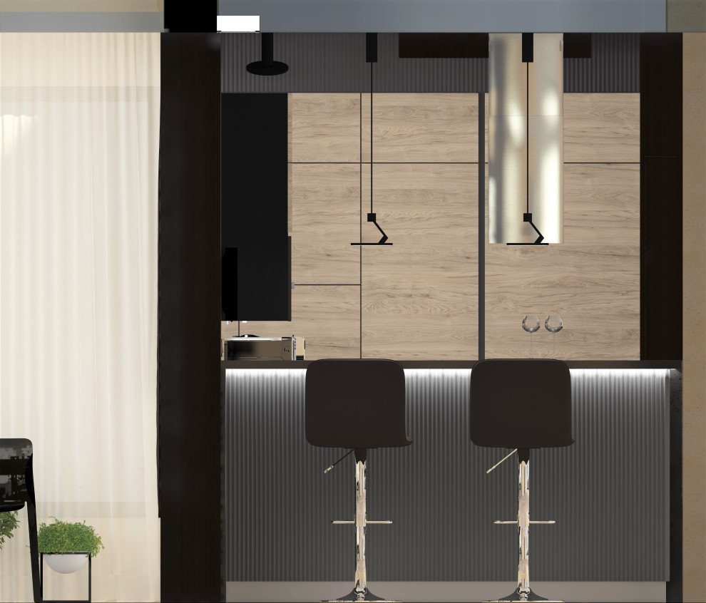 Визуализация проекта редизайн кухни в частном доме