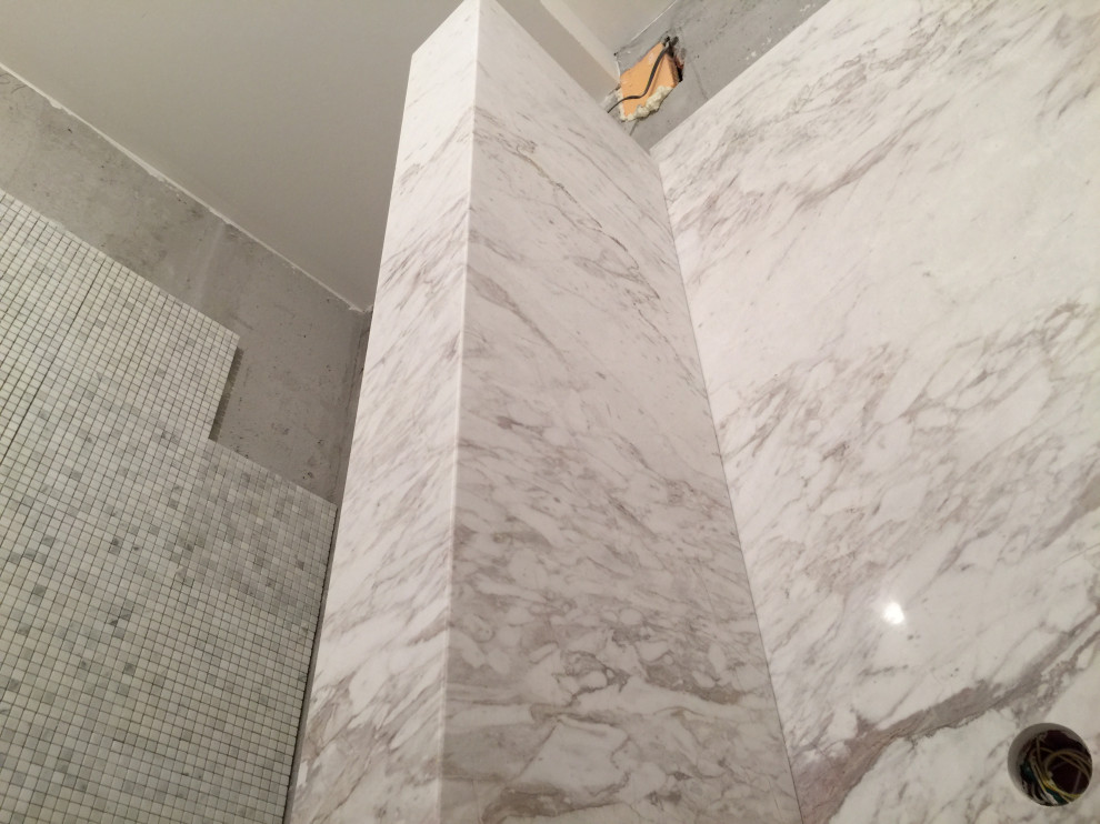 Отделка Ванной комнаты мрамором "Volokas" (Греция)