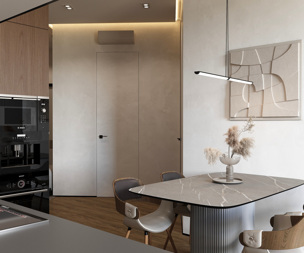 Евродвушка в жк Ilove 78м2 минимализм с элементами ваби-саби