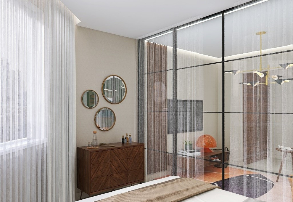 Однокомнатная квартира в стиле Midchentury