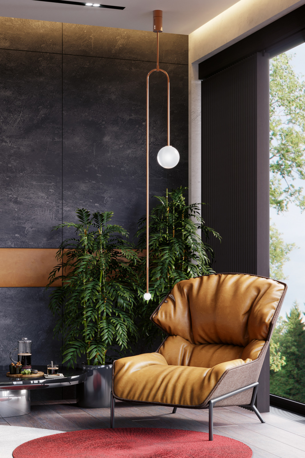 Интерьер дома возле леса