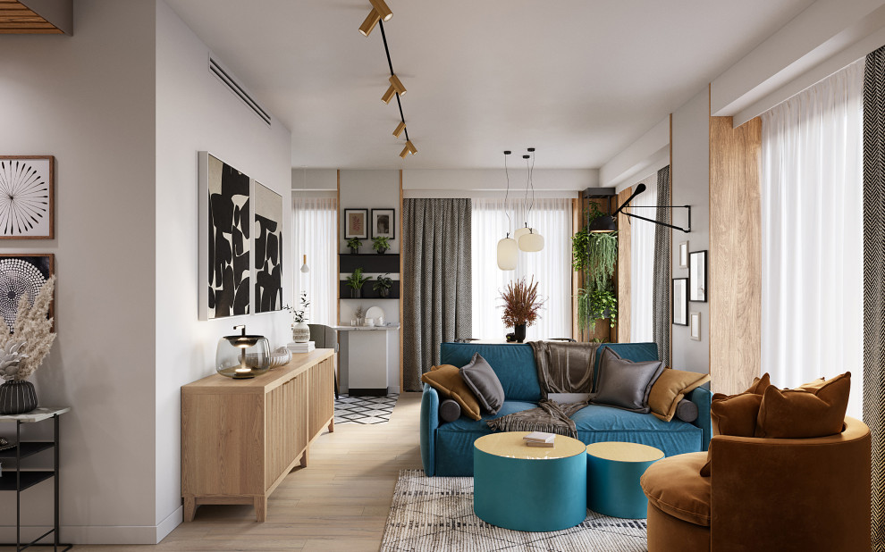 Квартира с зелеными акцентами