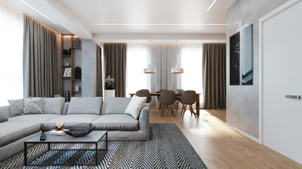 Дизайн проект квартиры в стиле "Минимализм" общей площадью 110 кв.м.