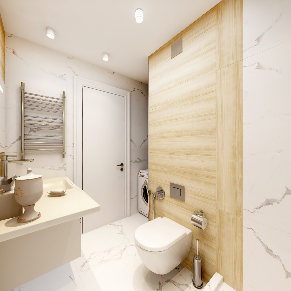 Санузел на первом уровне квартиры