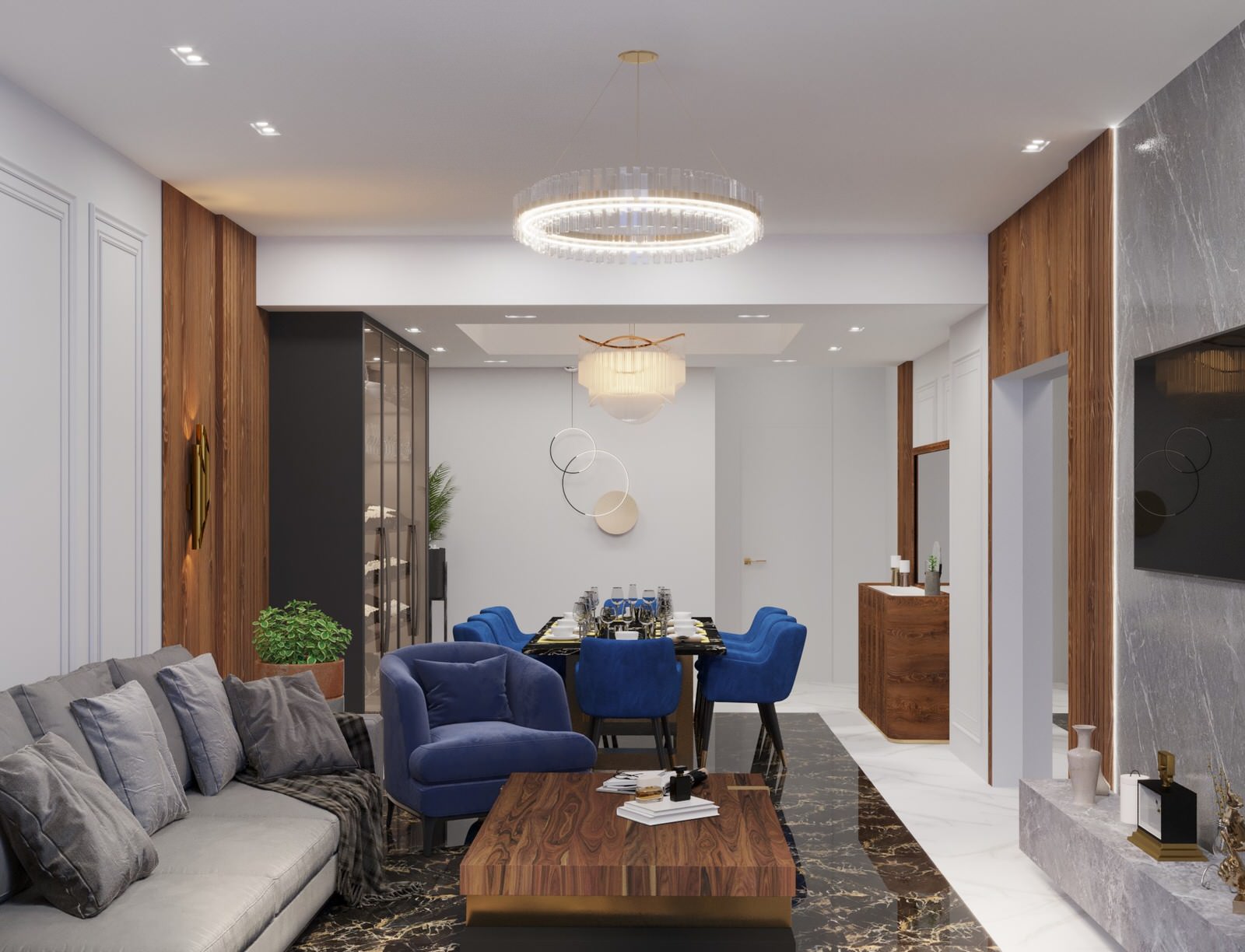 Living-dining room in Dubai