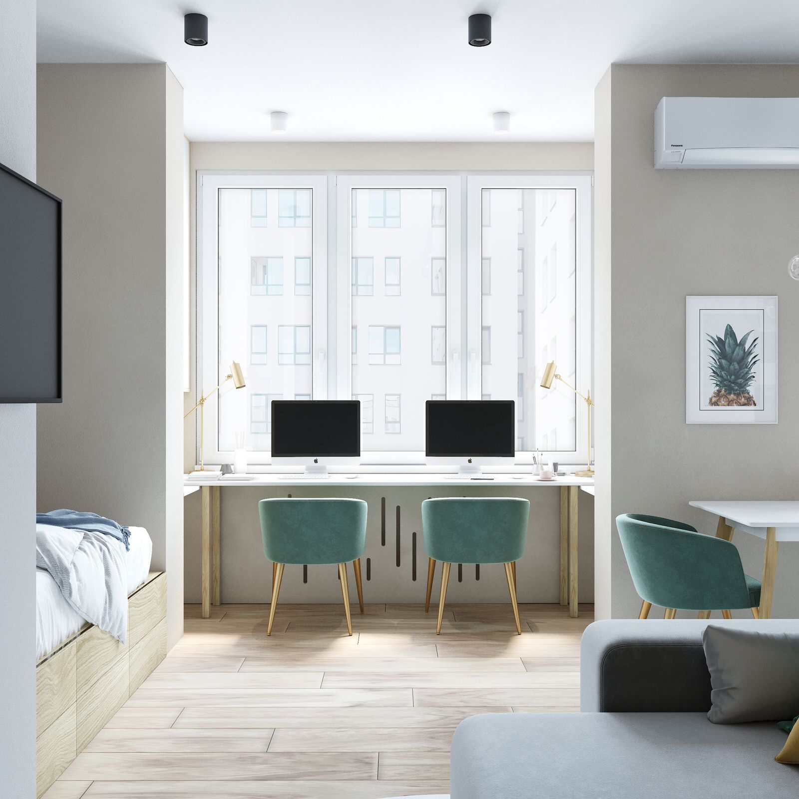 Рабочее место на балконе