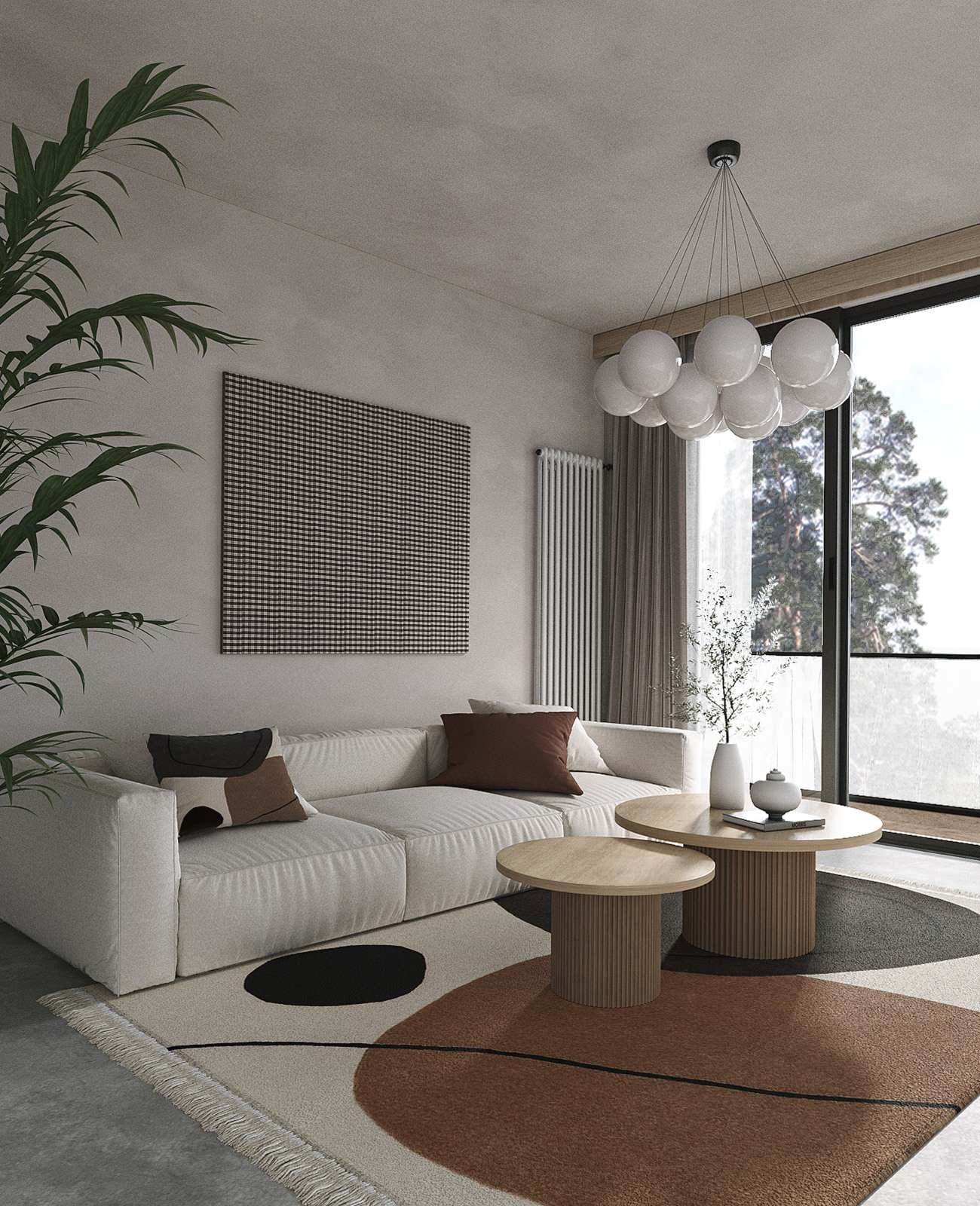 Обложка проекта: 3d визуализация гостиная