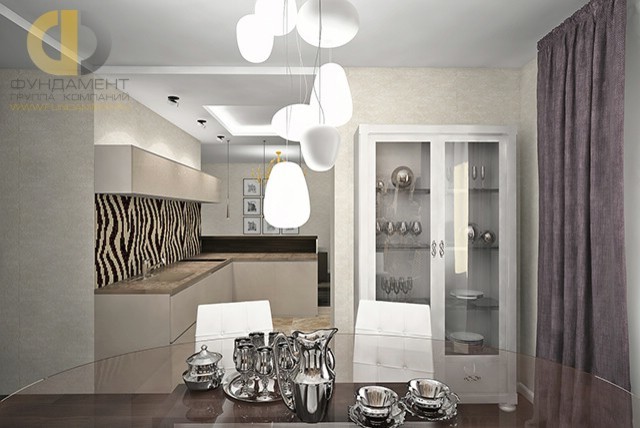 Дизайн трехкомнатной квартиры 131 кв. м в современном стиле