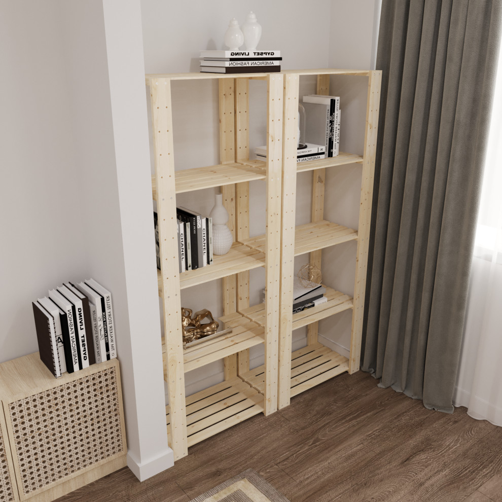 Стеллаж деревянный БОР 1 / Стеллажная система