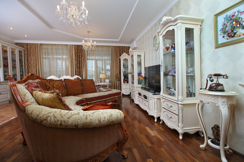 Гостиная, кухня и обеденная зона. 3 в 1 небольшом пространстве 36 м2