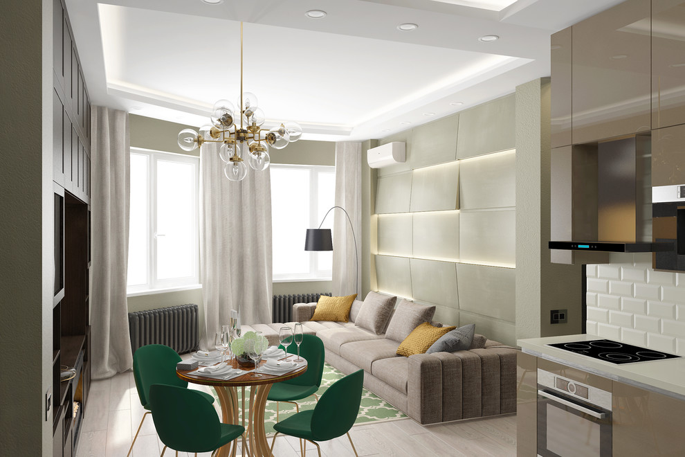 Гостиная-кухня для молодого мужчины