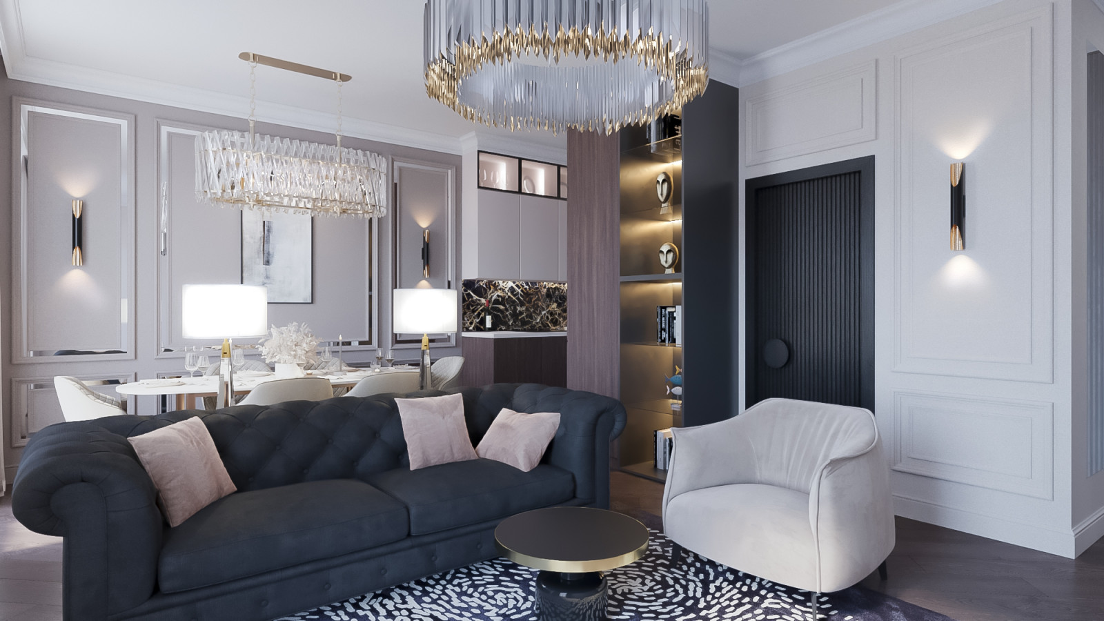 Дизайн квартиры под ключ Москва Мосфильмовская