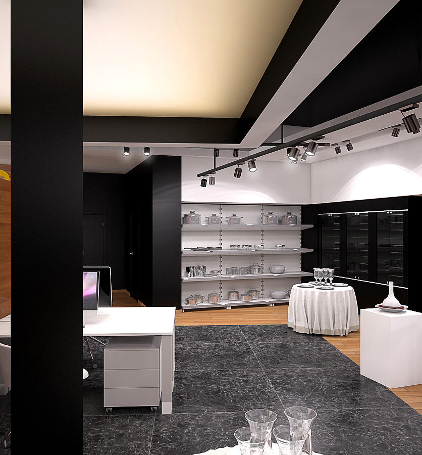 Визуализация салона посуды и подарков